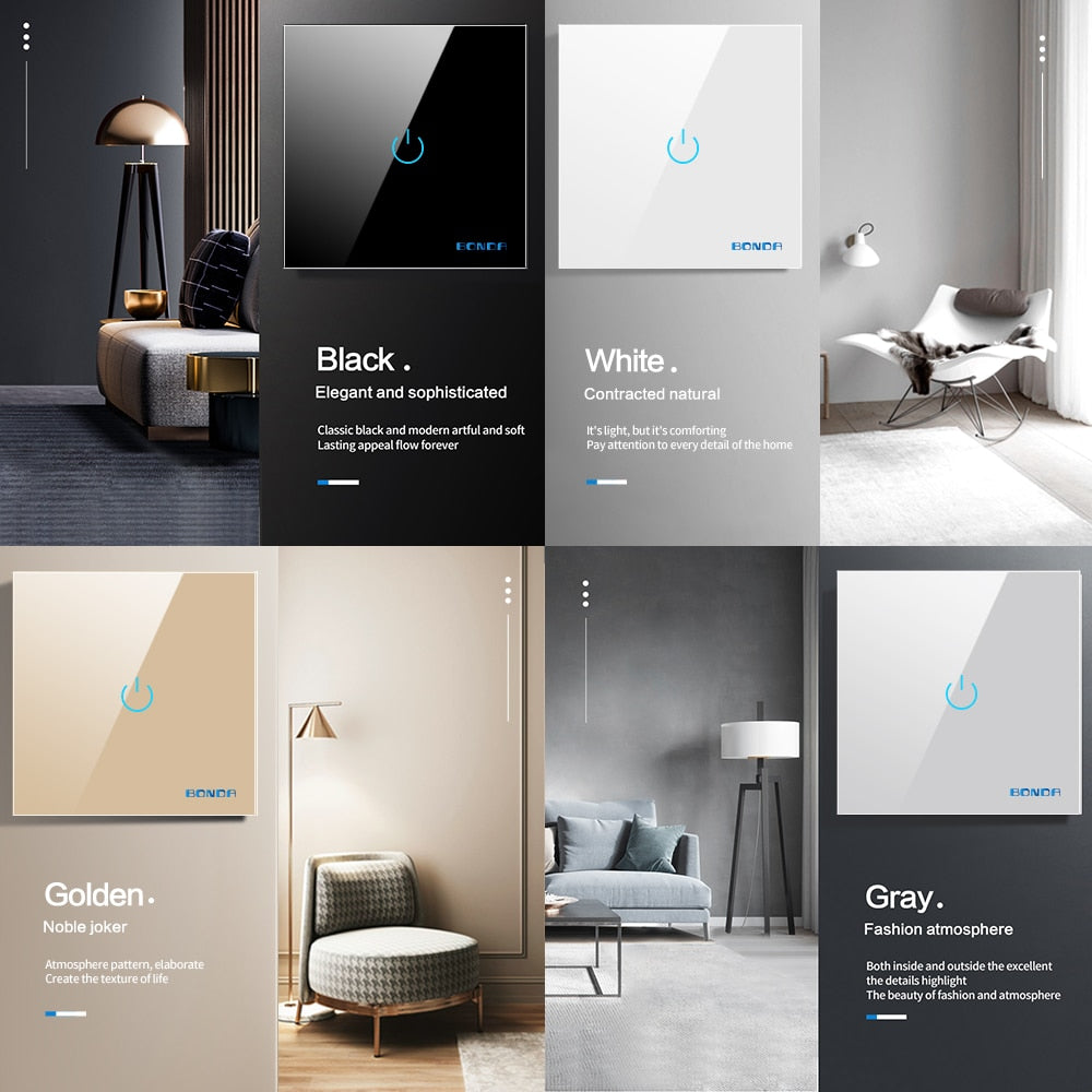 Glass Soft Touch Light Switch