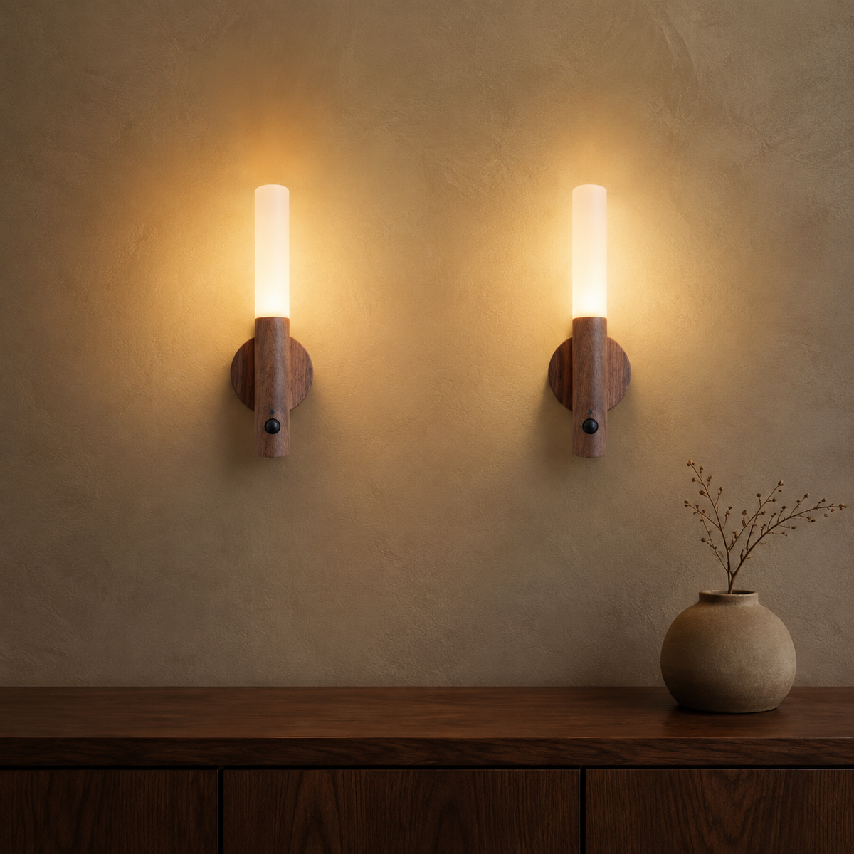 Wireless Motion-Activated LED Wall Light