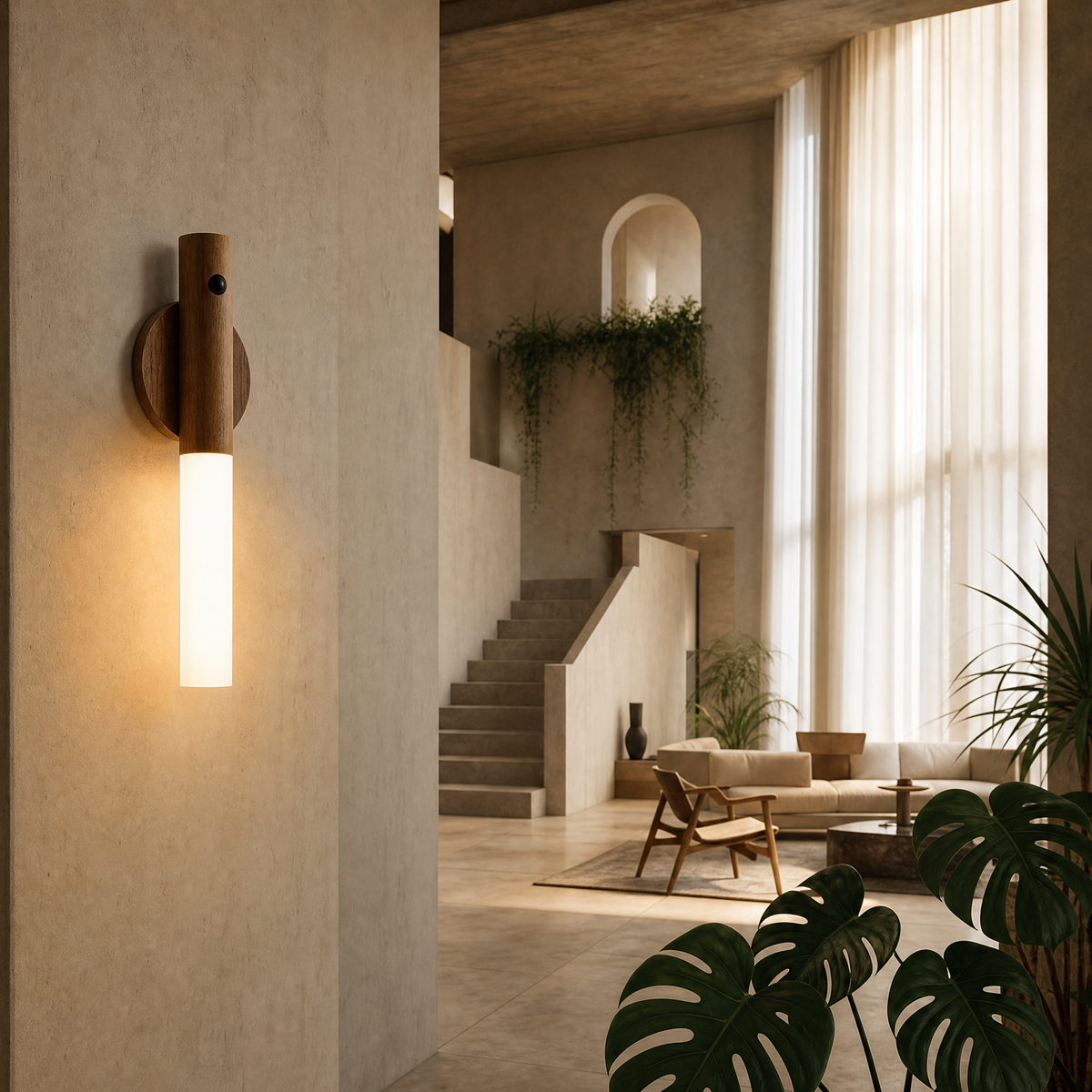 Wireless Motion-Activated LED Wall Light